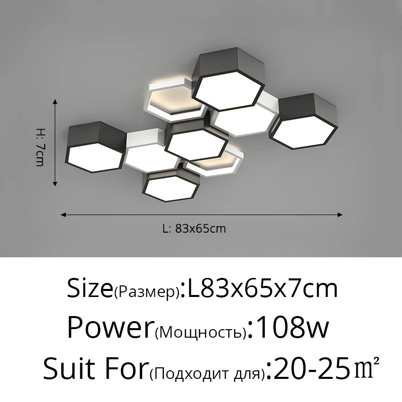 Luminárias de Teto Triangulares Ultrafinas para Sala de Estar e Quarto Lustres de Sala Decoração LED Chandelier de Teto