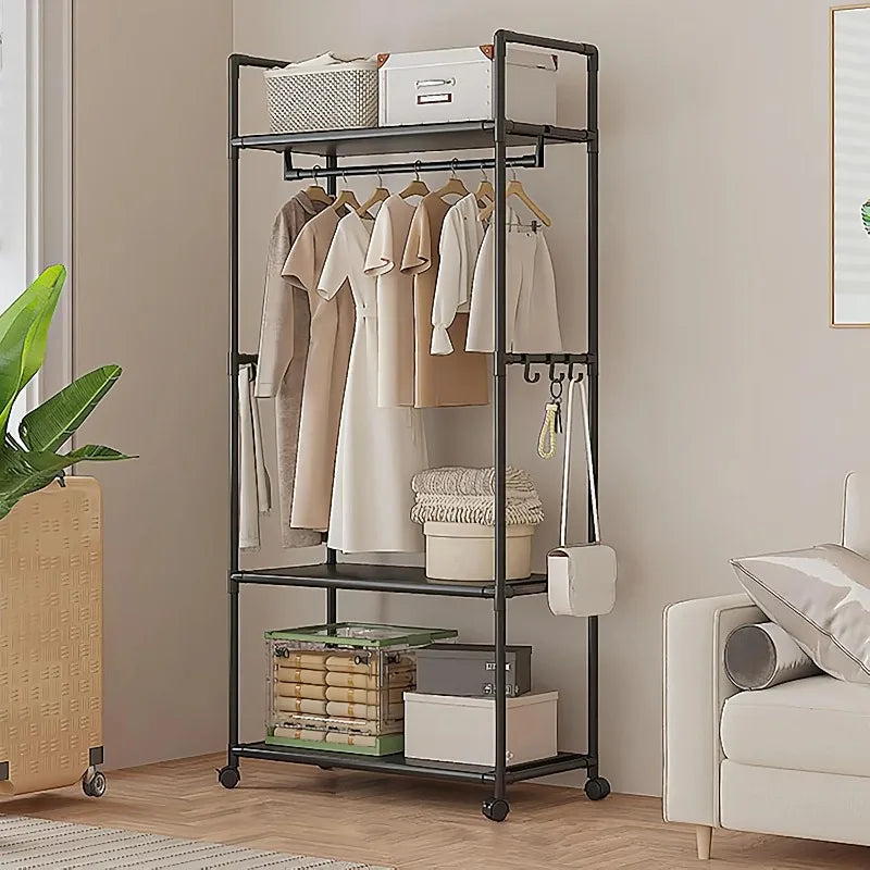 Araras de Roupa com Rodas para Pendurar Roupas, Arara de Chão para Roupas, Suporte para Pendurar Roupas, Ideal para Chapéus, Cachecóis e Gravatas