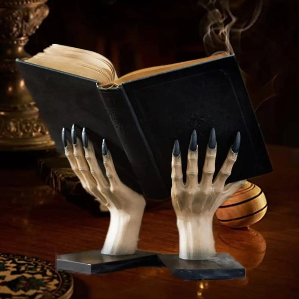 Halloween bookends decoração gótico casa bookends prateleiras único assustador monstro mão livro termina assustador decoração do quarto de halloween