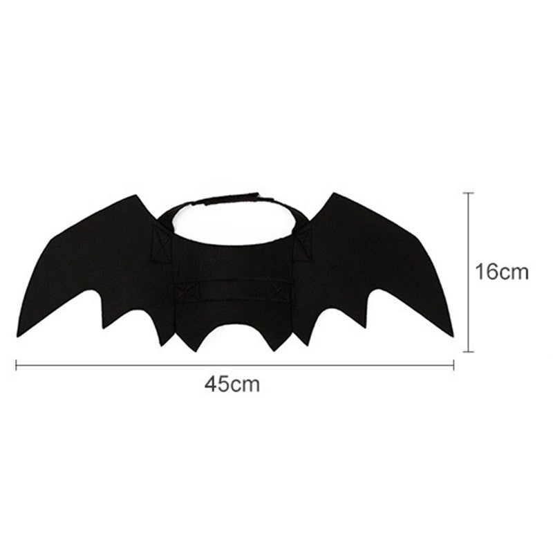 Halloween bonito roupas para animais de estimação preto morcego asas arnês traje cosplay gato cão festa de halloween para suprimentos para animais de estimação
