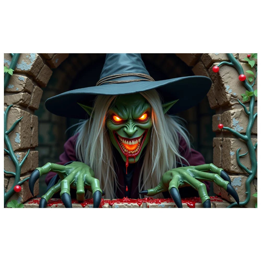 Halloween decorações de porta horror lua noite árvore morta assustador cemitério abóboras capa de porta banner halloween porta da frente varanda volta - Kasa & Pet