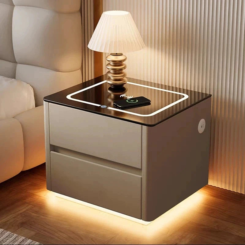 Mesa de Cabeceira Inteligente com Armazenamento para Quarto - Móveis para Casa