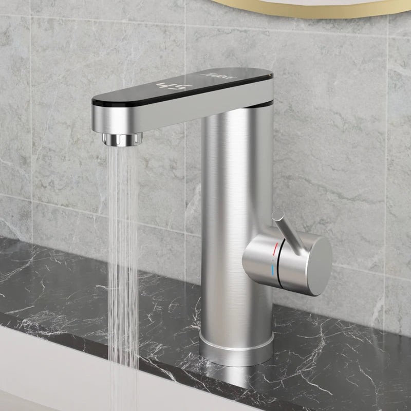 Fudeer 3400W 220V Cozinha Elétrica Aquecedor de Água Torneira Instantânea de Aço Inoxidável Torneira de Água Aquecedor Torneira de Aquecimento Frio
