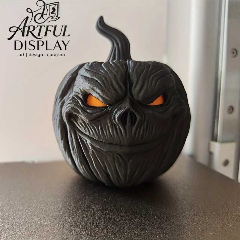 Conjunto Inclui Base de Abóbora, Fantasma e Chapéu, Decoração Criativa de Elfo de Abóbora de Halloween Impressa em 3D, Ornamento de Mesa para Cenário de Feriado, Casa