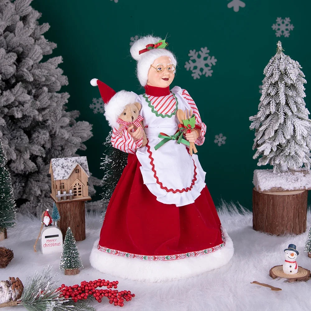 40cm natal anjo boneca estatueta brinquedo colher de árvore ornamentos em pé aniversário natal decorações navidad decoração para casa novedades