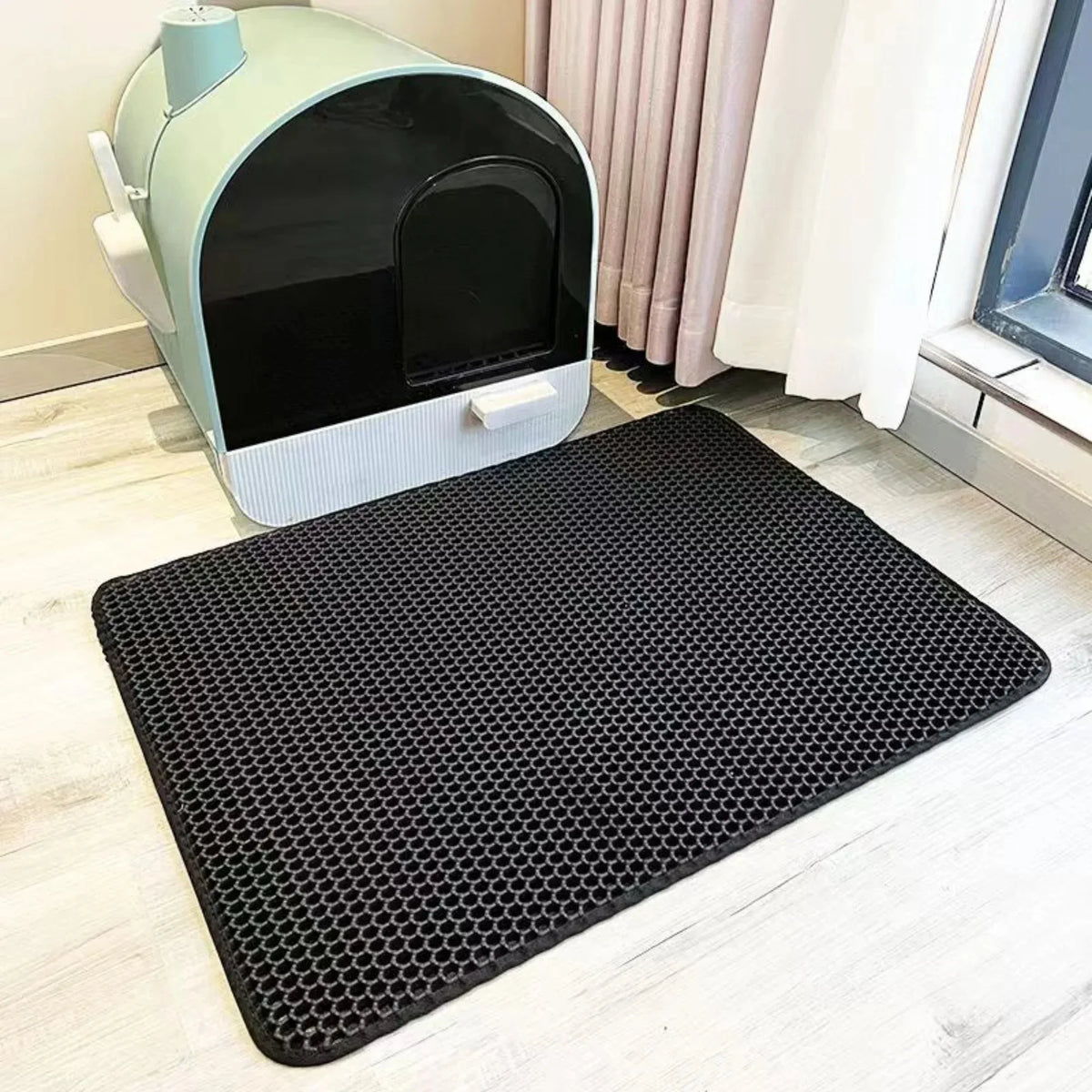 Tapete para Caixa de Areia para Gatos, Resistente, Impermeável, 2 Camadas, Antiderrapante, Lavável, Protetor de Piso para Animais de Estimação, Retentor de Areia, Produto para Animais de Estimação