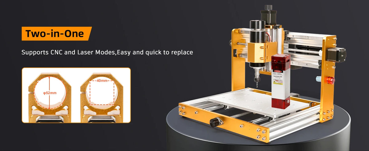 Máquina de fresagem CNC3018PRO, roteador CNC e máquina de gravação com kit de interruptor de limite para uso offline em trabalhos de marcenaria.