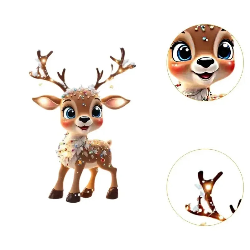Decoração de natal cervos árvore de natal elk ornamento decoração para casa rena feliz natal presente navidad noel ano novo 2024