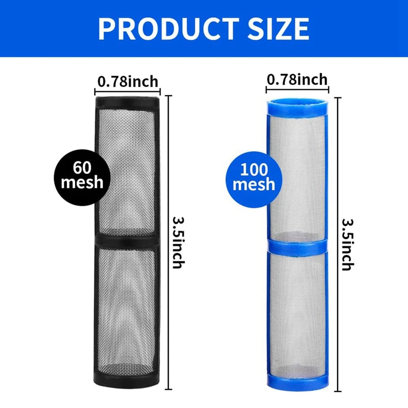 Airless pintura pulverizador filtro Manifold, bomba filtro Manifold, 246384, 60Mesh, 246382, 100Mesh, 12pcs, 390, 395, 490, 495,