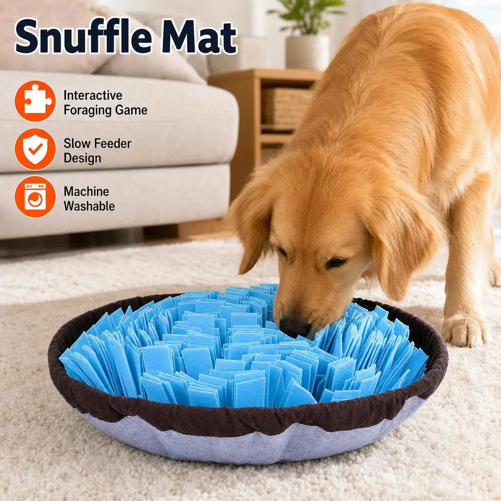 Tapete de busca para cães, jogo interativo de busca de alimentos, brinquedo em forma de tapete para alimentação lenta, ideal para o treino de cães, estimula as habilidades naturais de busca de alimentos.