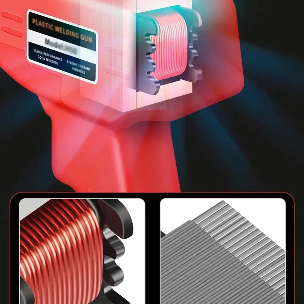 Kit de soldagem de plástico, kit de reparo de soldador, grampeador quente para rachaduras de para-choques de carro, caiaques, brinquedos de plástico