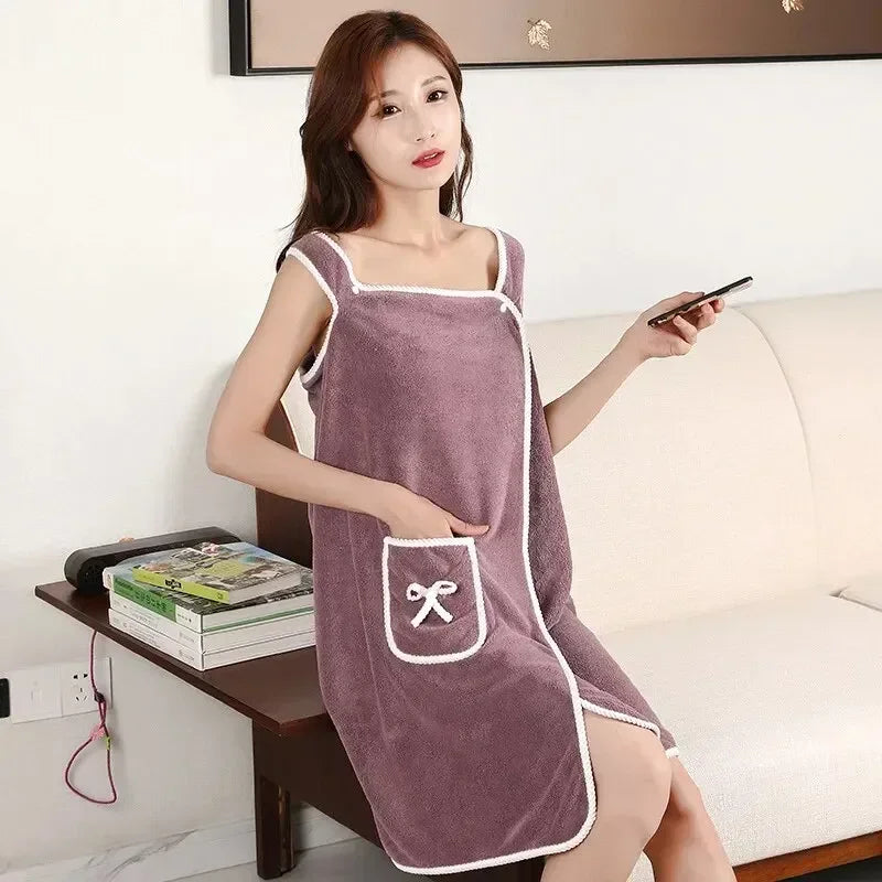 Toalhas de Banho Femininas Vestíveis para Meninas 90*130cm, Secagem Rápida, para Praia, Spa, Roupão de Banho, Roupa de Banho, Toalha para Chuveiro e Academia
