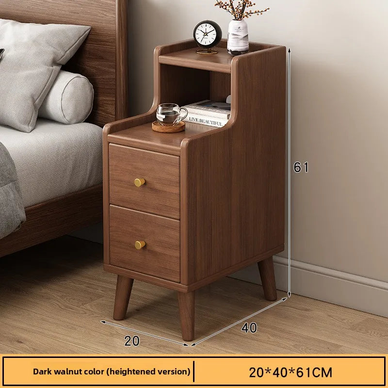 Mesa de Cabeceira Multifuncional para Casa, Armário Estreito de Armazenamento para Quarto Pequeno, Armário de Cabeceira