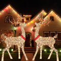 Natal iluminado veados decoração luz led rena elk esculturas luminosas jardim gramado ao ar livre quintal natal gota ornamentos