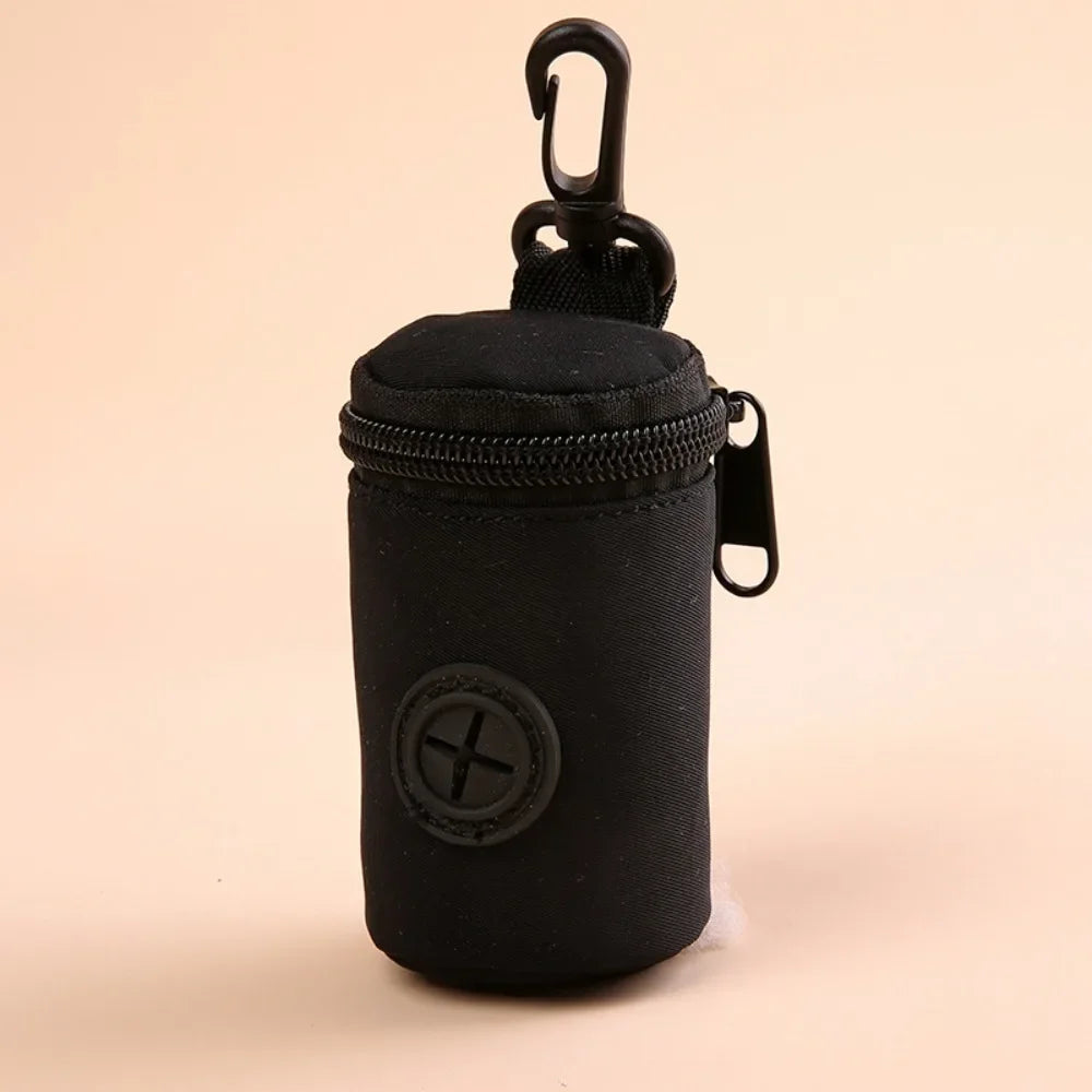 Hangable cão cocô saco dispensador zíper cães andando acessório saco de resíduos titular portátil bonito sacos de lixo organizador suprimentos para animais de estimação