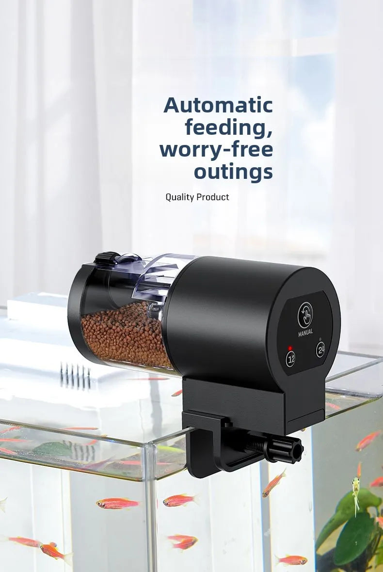 Alimentador Automático para Aquários, Acessórios para Tanques de Peixes, Dispensador de Ração para Peixes, Equipamento para Aquário, Produtos para Animais Aquáticos