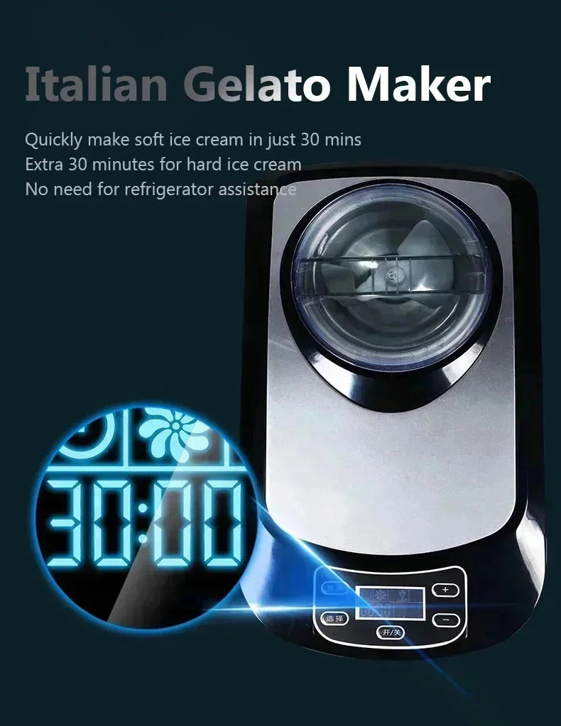 220v 140w inteligente automático comercial máquina de sorvete macio duro termostato ajustável manter frio máquina de gelato doméstico