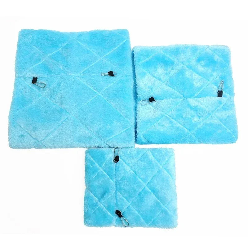 Cama de Inverno para Pássaros, Ninho de Pelúcia Quente para Pássaros de Estimação e Papagaios, Tenda Suspensa para Dormir e Incubar, Acessórios para Pássaros