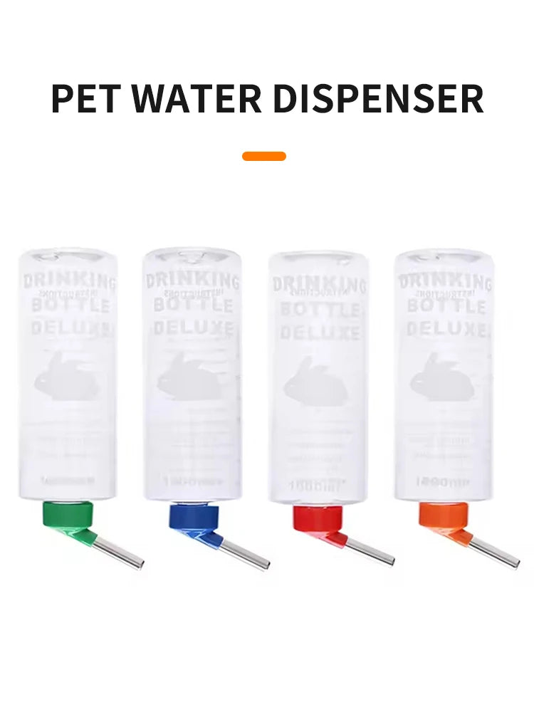 1000ml cor aleatória pequenos animais bebedor auto beber garrafa de água pendurável para coelho cobaia papagaio coelho alimentador