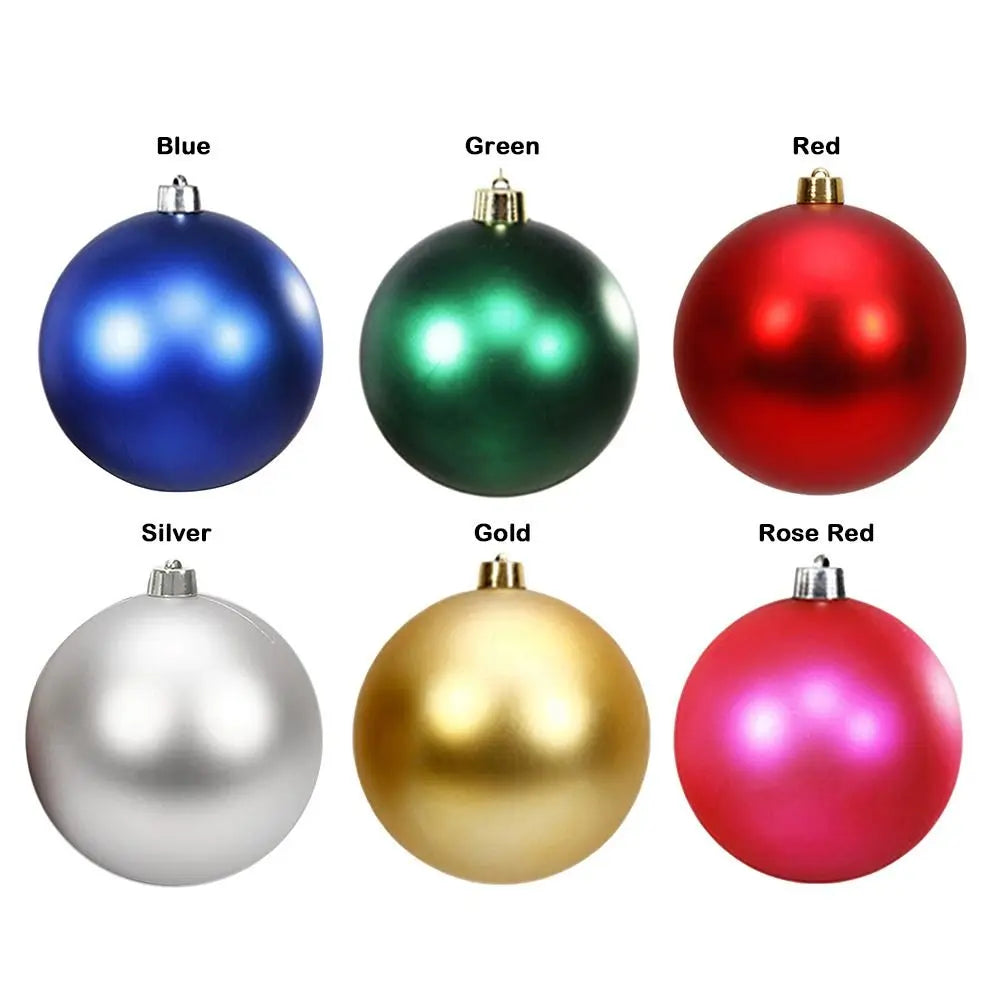 Decoração de férias 12/15/20cm bola de natal acabamento fosco formato de bola decoração de ano novo barra de bola fosca teto