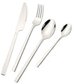 4pcs High-quality Mirror Dinnerware Set Silver Stainless Steel Tableware Set Reusable Knife Fork Spoon Dining Table Utensils Kasa & Pet
