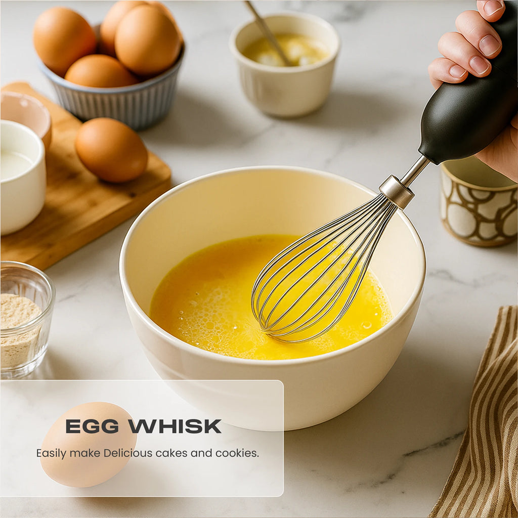 SUPERLEX 350W Mixer de Imersão 4 em 1, Conjunto de Mixer Elétrico Portátil com Batedor, Copo Medidor de 500ml e Picador de 700ml, Controle de 2 Velocidades para Sopas, Smoothies, Papinhas e Carne Moída