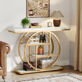 Industrial Entryway Console Mesa para Sala de Estar, Foyer Corredor Mesa para Entrada, 4-Tier Mesa, 41,3"