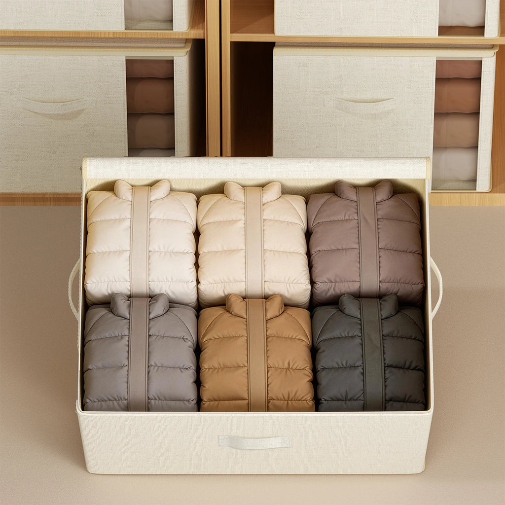 Bolsas de Armazenamento Grandes, Caixas de Armazenamento de Roupas, Organizadores de Armário Dobráveis, Contêineres de Armazenamento com Alça Reforçada para Roupas