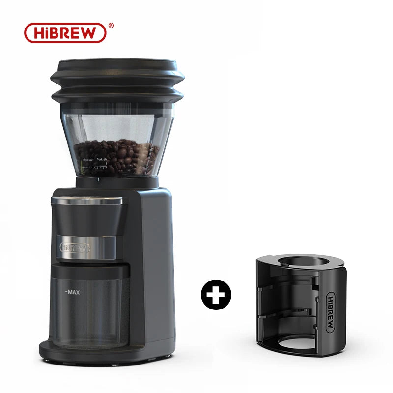 Hibrew moinho de café elétrico automático com 31 engrenagens para café expresso americano despeje sobre armazenamento visual de feijão g3