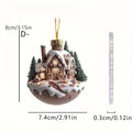 Decorações de árvore de natal 2d acrílico plano casa quente pequena xícara de café pendurado pingente ornamentos ano novo decoração de festa em casa