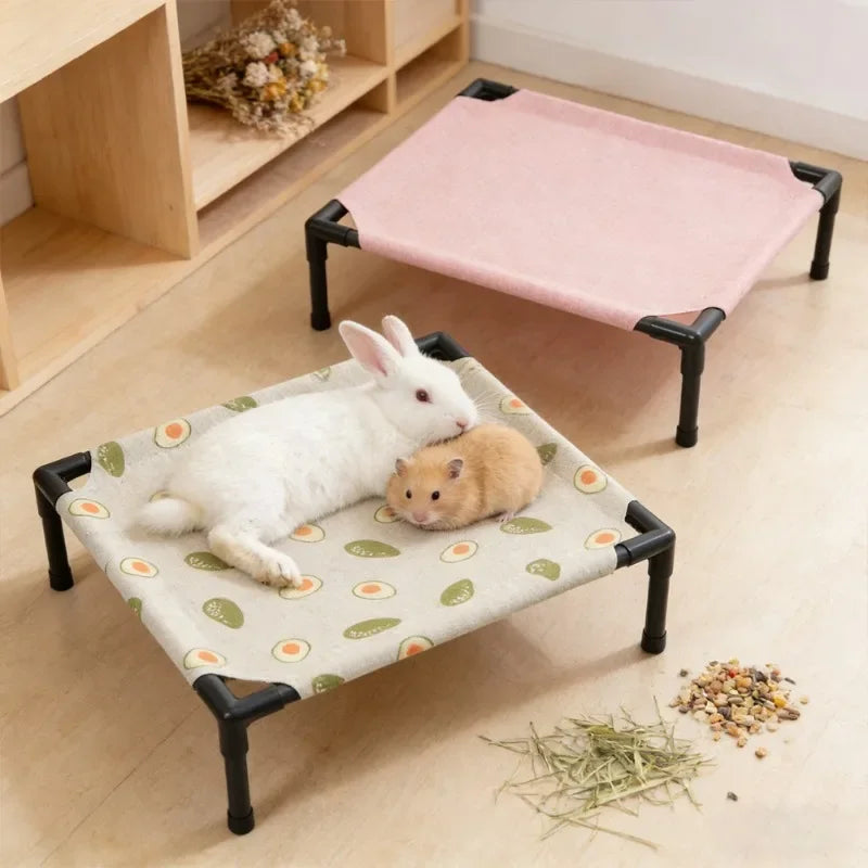 Cama Elevada para Animais de Estimação, Cama para Pequenos Animais, Respirável, Lavável, Colchão Refrescante para Coelhos, Hamsters, Gatos e Filhotes, Cama Interna