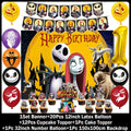 Decorações de Aniversário com Tema de Halloween, Painel de Fundo de O Estranho Mundo de Jack, Balões de Festa, Topos de Bolo
