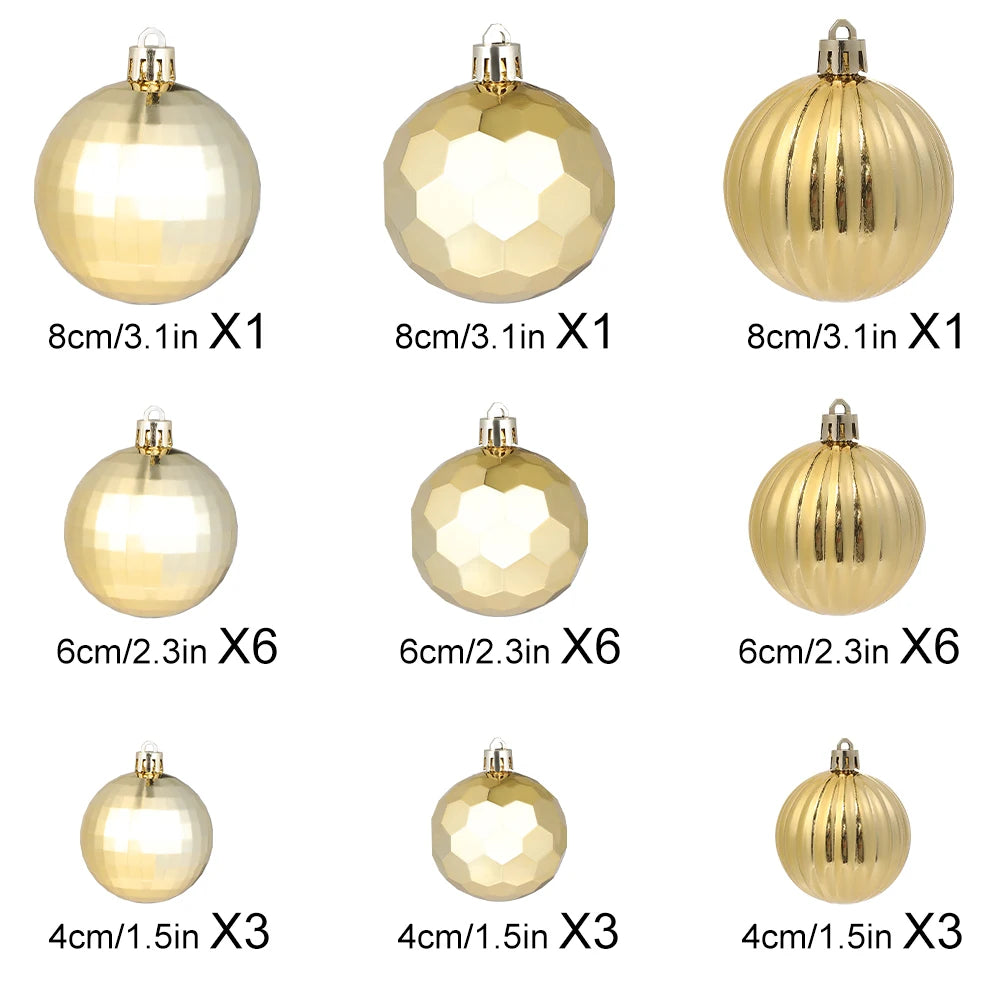 30 pçs bola de natal decoração do quarto casa pendurado bola 2025 árvore de natal pingente decoração festa presente de ano novo acessórios navidad