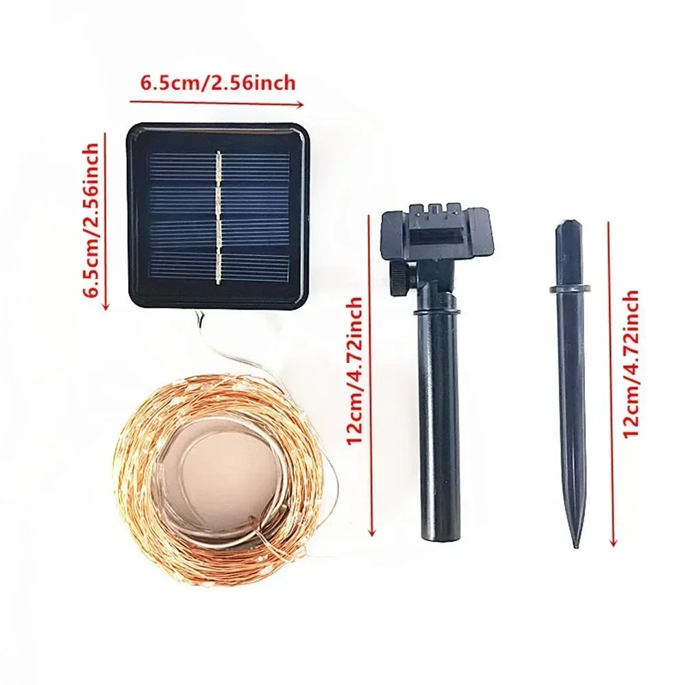 Leds solar led luz ao ar livre festão lâmpada jardim solar luz de fadas corda natal decoração do jardim ao ar livre