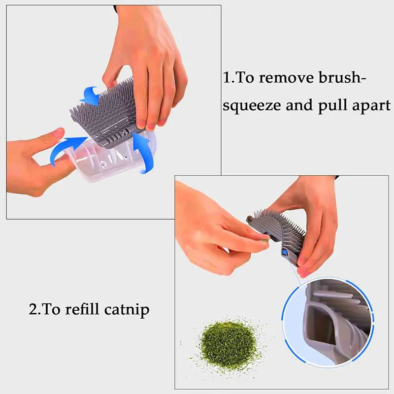 Massageador e Escova para Gatos, para Arranhar e Cuidar de Gatos de Pelagem Curta e Longa, Brinquedo de Massagem Suave para Gatinhos, Produtos para Animais de Estimação
