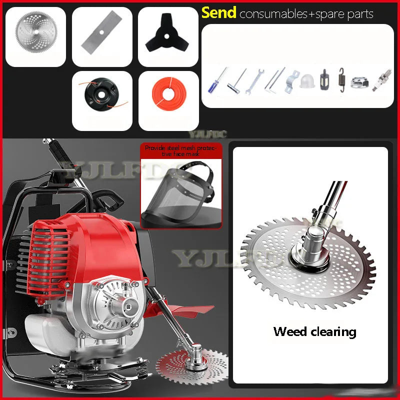 Cortador de grama 0,9kw 7000r/min mochila de quatro tempos cortador de grama agrícola ferramentas de jardim motor de alta potência