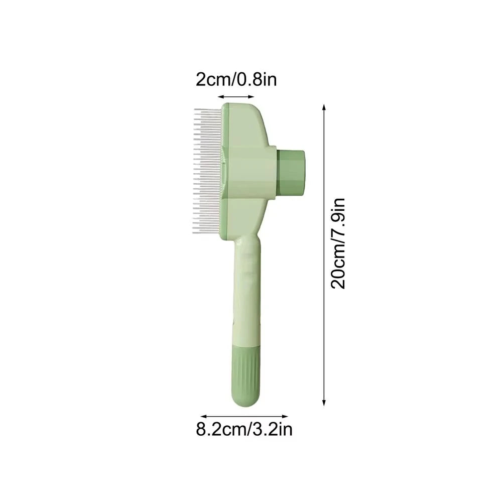 Escova para Gatos e Cães com Botão de Limpeza Automática, Removedor de Pelos, Escova de Massagem para Higiene de Animais de Estimação Kasa & Pet