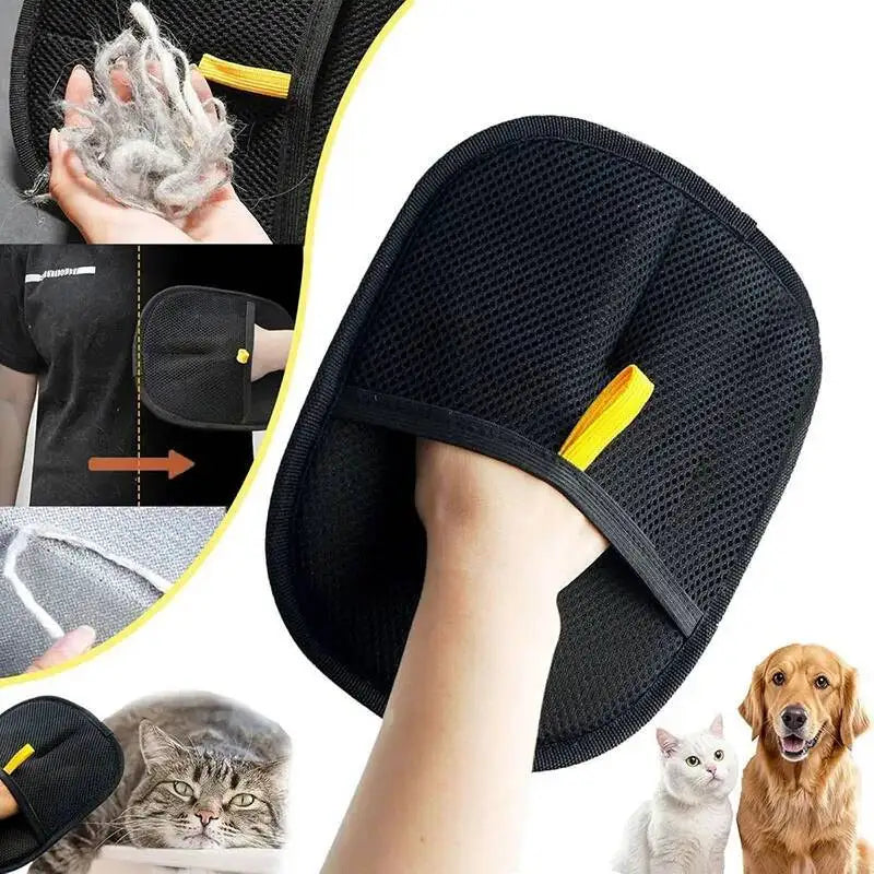 Ferramenta de Remoção de Pelos de Animais, Luvas Reutilizáveis para Remoção Estática, Luvas de Cuidado Dupla Face para Animais, Remove Pelos de Animais de Estimação de Tapetes