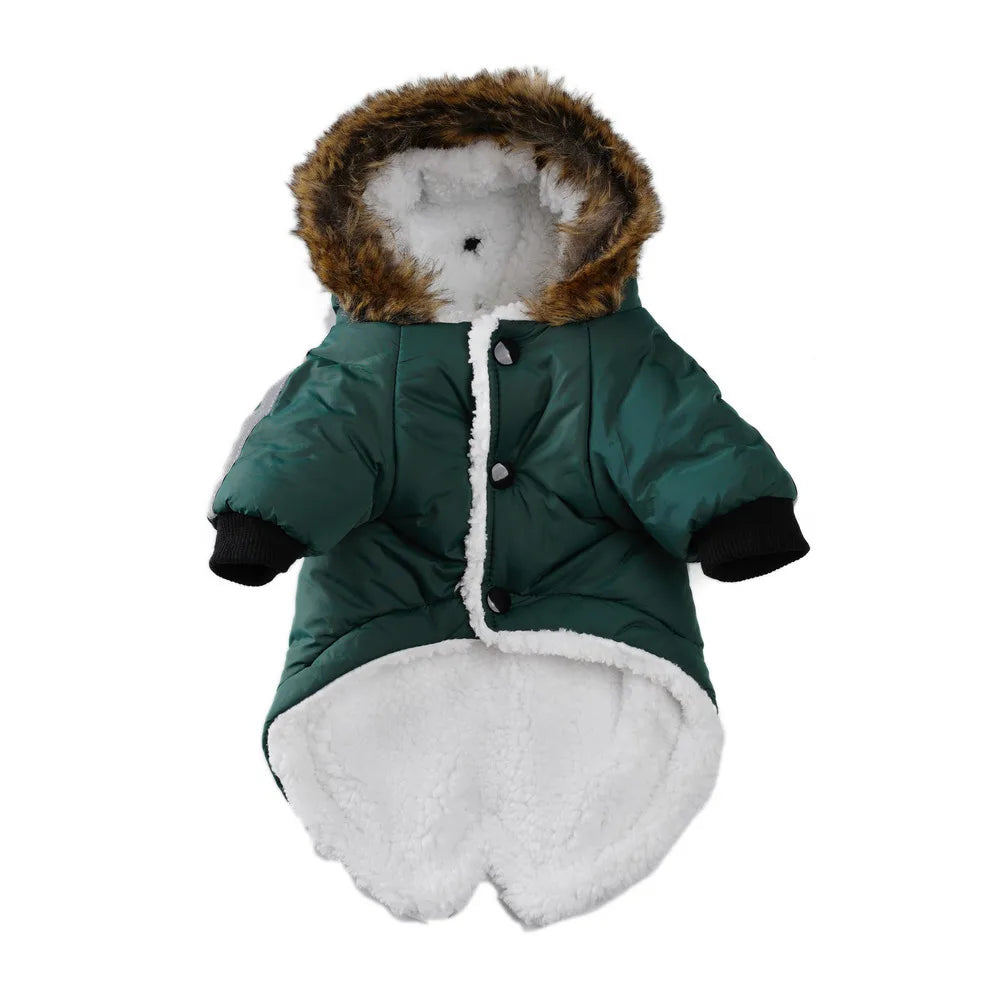 Jaqueta de lã com capuz para cães pequenos, casaco impermeável quente, roupa de buldogue francês, roupa de chihuahua, jaqueta de cachorro, inverno