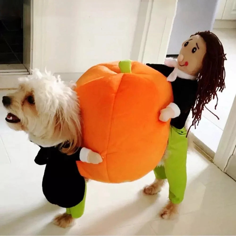Halloween abóbora roupas para cães engraçado pet cães cosplay trajes conjuntos de halloween traje do cão roupas cômicas pet gato festa roupas