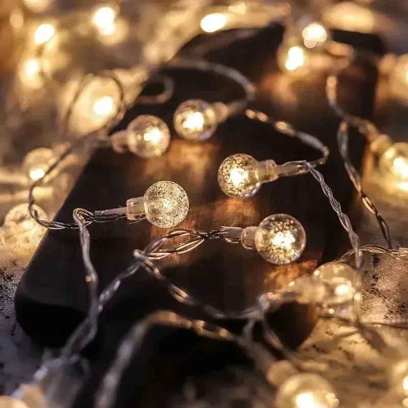 3m 2025 decoração de natal para casa luzes de natal floco de neve luzes da corda fada lâmpada led ano novo 2026 árvore jardim