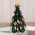 Árvore de Natal artesanal para crianças, DIY, madeira estéreo, layout de cena, decorações, ornamentos, pingente