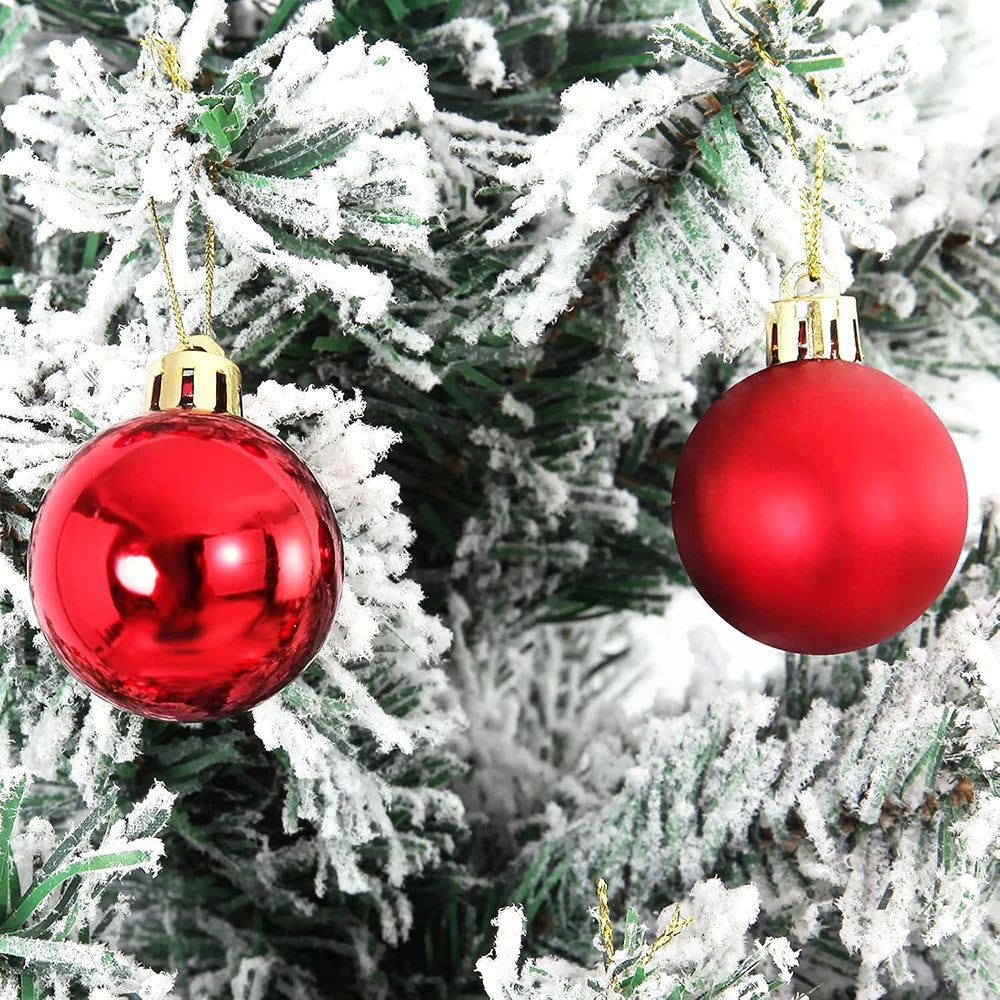 24 pçs 3cm enfeites de bola de natal vermelho azul rosa glitter ouro bola de natal pingentes árvore de natal pendurado decoração 2026 ano novo
