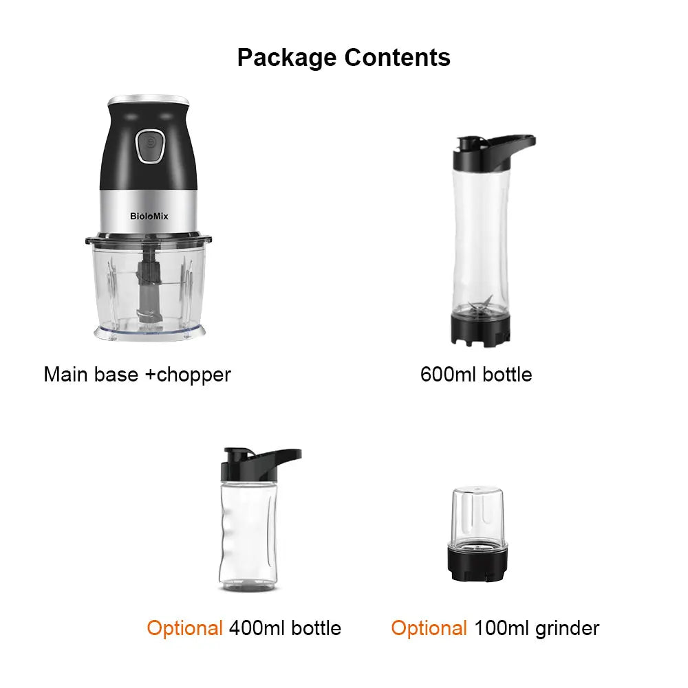 Alta Velocidade Multi Função 500W Processador de Alimentos Meat Grinder Portátil Pessoal Mini Liquidificador Mixer Juicer Moedor Seco 800ml Chopper