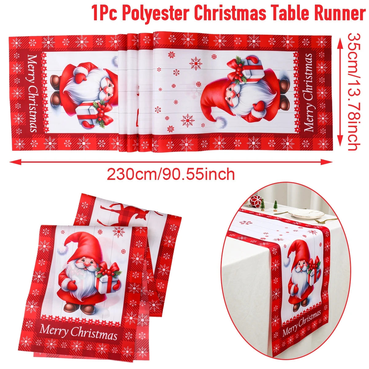Natal papai noel corredor de mesa navidad natal noel árvore boneco de neve bandeira de mesa feliz natal decoração para casa 2025 ano novo 2026