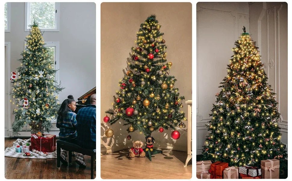 Luzes led para árvore de natal, guirlanda de ano novo para pátio, jardim, 1.5m/2m/3m, luz cascata, decoração de natal 2025