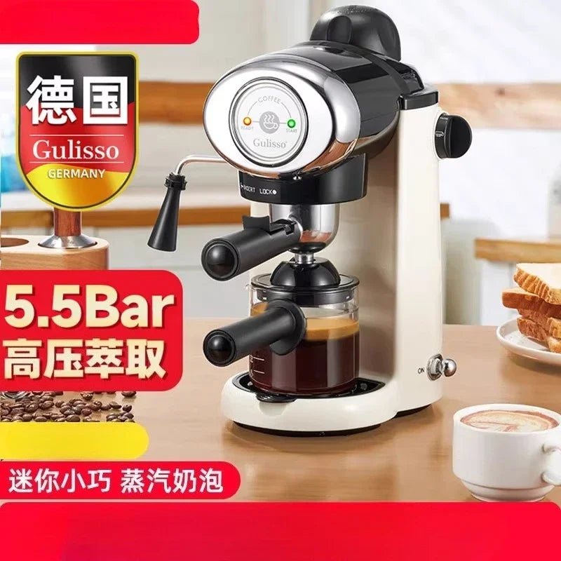 220V Alemão Italiano Semi Auto Máquina de Café Espresso Compacto Home Office Mini American Brewer Tudo em Um BC
