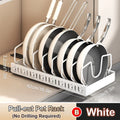 1pc cozinha multifuncional organizador retirar para panelas/panelas tampa deslizante titular rack de especiarias & prato secagem cremalheiras gaveta organizador
