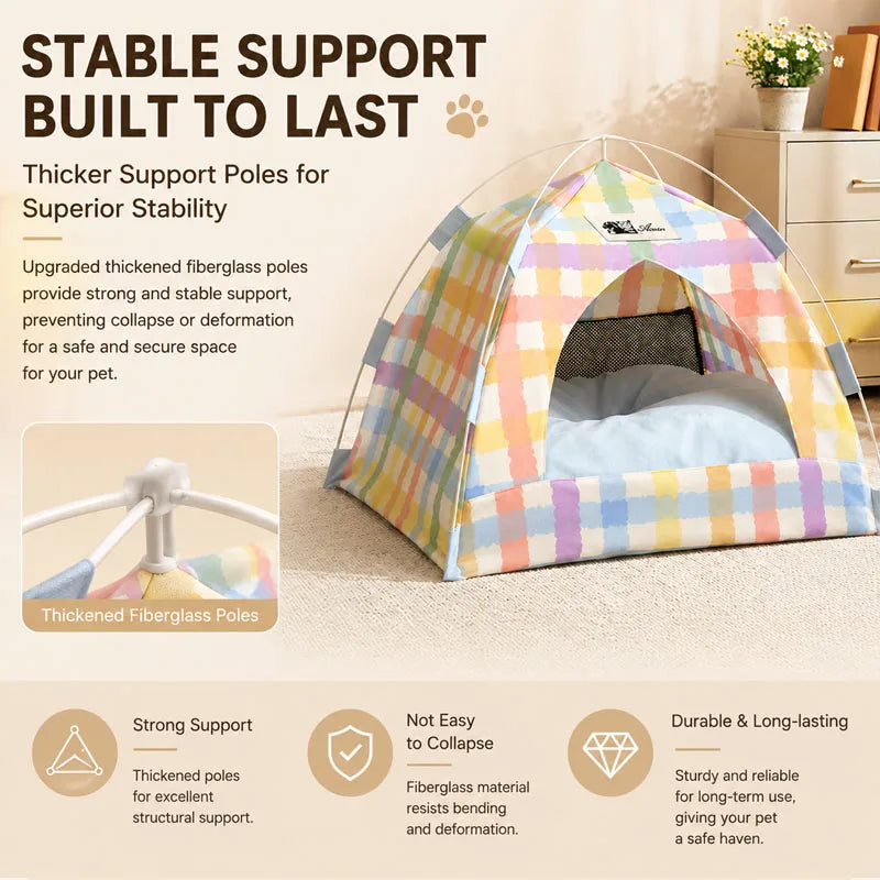 Cama Tenda para Pets, Cesto Sofá Removível para Gatos, Casa Semi-fechada de Lona para Gatos, Caverna para Cães, Cama para Gatos para Decoração de Ambientes, Artigos para Pets