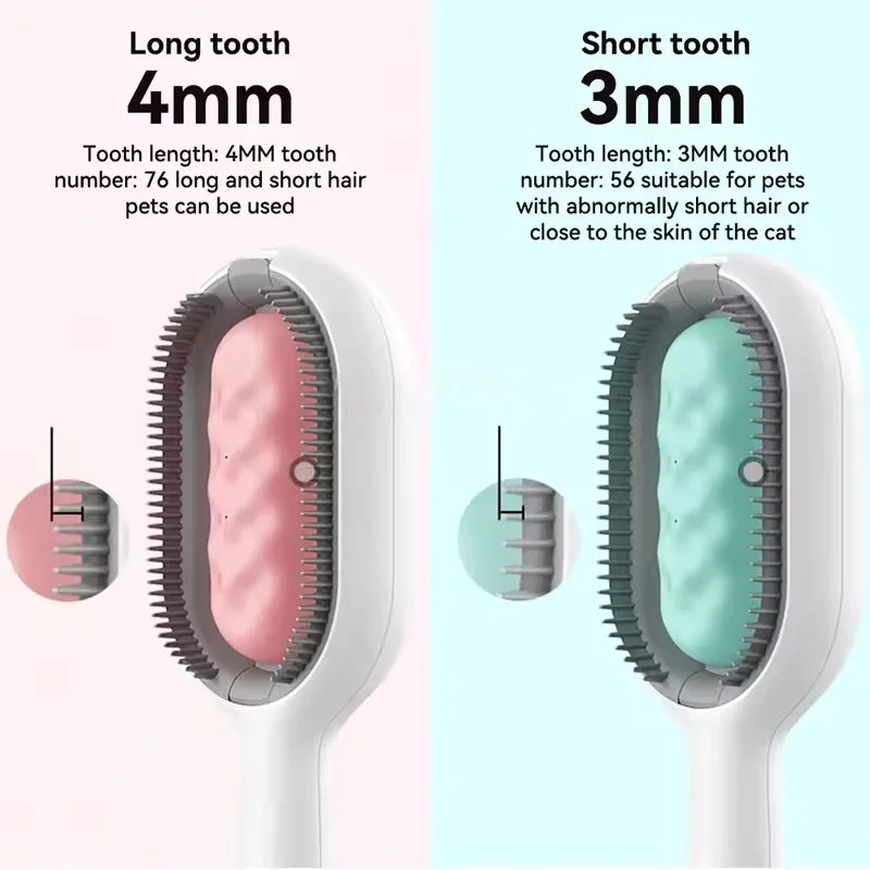Brazil Reusable Double-Sided Pet Hair Removal Tool Anti-Static Grooming for Cats Dogs Soft Brush for Furniture Carpet Cloth